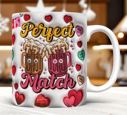 3d inflated perfect match mug