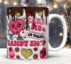 3d inflated take me to your candy shop mug