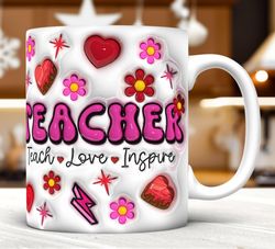 3d inflated teachers day mug