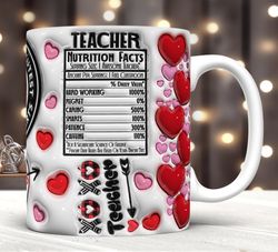 3d inflated xoxo teacher mug