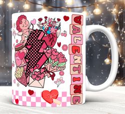 cupids mug, valentines day puffy mug