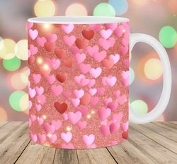 pink hearts mug