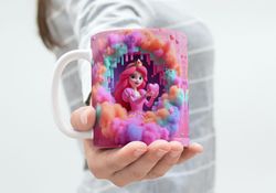 princess hole in a wall 3d mug