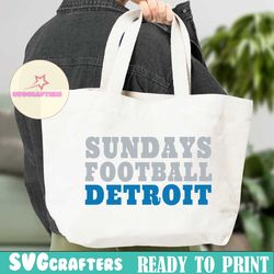 sundays football detroit nfl team svg