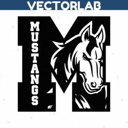 mustangs team logo svg,mascot inside letter,mustang team logo tshirt design,team logo mom shirt,cricut cut files