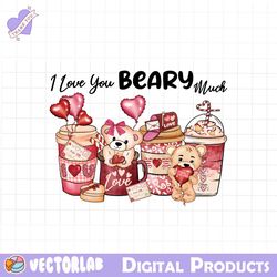 retro valentine i love you beary much png