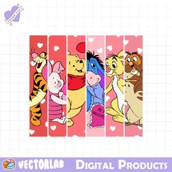 winnie the pooh valentine png tumbler wrap,cartoon valentine tumbler wrap,