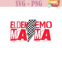 elder emo mama lightning bolt svg