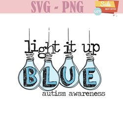 autism light it up blue autism awareness svg