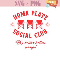 home plate social club baseball game day svg