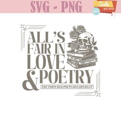 alls fair in love and poetry tortured poets department svg