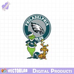 grinch and max philadelphia eagles svg digital download