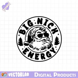 big nick energy santa christmas tree svg