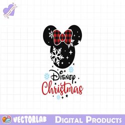 disney christmas plaid minnie head svg