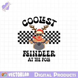 coolest reindeer at the pole christmas svg