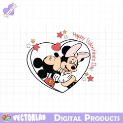 happy valentine day mickey and minnie svg