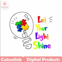 let your light shine puzzle piece autism png