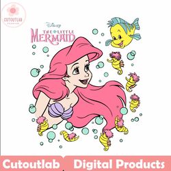 disney ariel the little mermaid svg