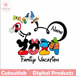 custom disney 2024 family vacation svg