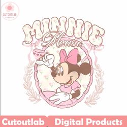 retro disney pink tea minnie mouse png