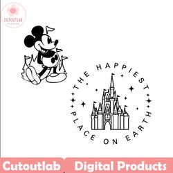 the happiest place one earth mickey mouse svg