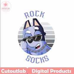 bluey rock socks cartoon character png