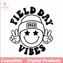 field day vibes 2023 smiley face png