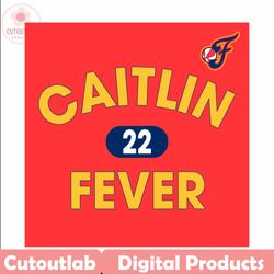 caitlin fever 22 player wnba svg