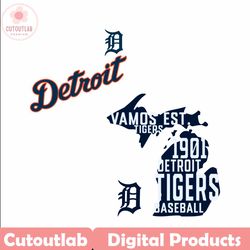 retro mlb detroit tigers baseball svg