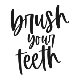 bathroom sign brush your teeth svg