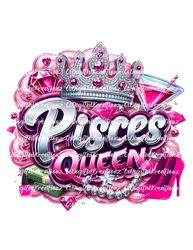 pisces queen | urban | sublimation | digital download | png | dtf | women's | zodiac | sticker | t-shirt | printable | b