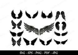 angel wings svg, angel wings silhouette, wings svg, angel wings clipart, angel wings png, angel wings svg, angelic heart