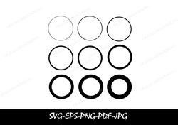 circle frame svg, circle svg, circle monogram svg, circle border svg, cricut & silhouette files, circle frame cut file,