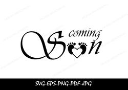 coming soon baby sign download includes svg cutting file, baby coming soon svg, baby announcement svg, baby svg, growing