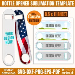 bottle opener template svg, canva bottle opener template, sublimation template, beer bottle opener template, bottle open