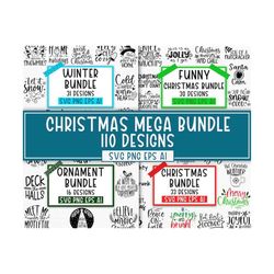 mega christmas svg bundle, winter svg, funny christmas svg, t shirt designs svg, ornaments svg, xmas svg, santa svg, quo