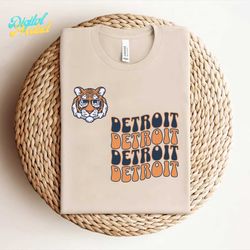 retro detroit baseball tiger logo mlb team svg