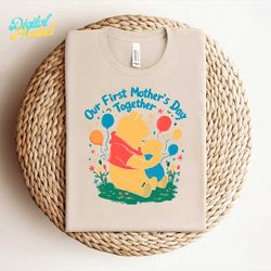 cute winnie the pooh our first mothers day svg