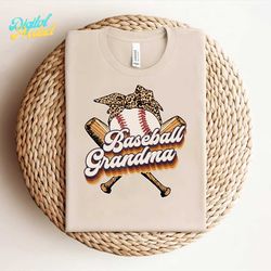 funny baseball grandma leopard softball png