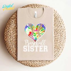 -colorful baseball sister heart png