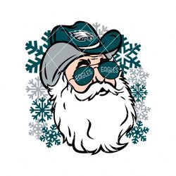 christmas santa claus eagles football svg digital download