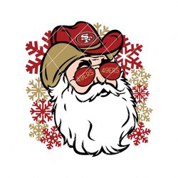 christmas santa claus 49ers football svg digital download