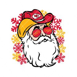 christmas santa claus chiefs football svg digital download