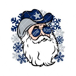 christmas santa claus cowboys football svg