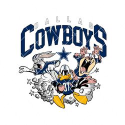 looney tunes blue dallas cowboys svg digital download