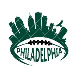 philadelphia football skyline svg digital download