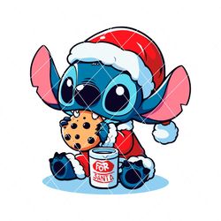 stitch christmas cookie for santa svg