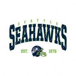 vintage seattle seahawks 1976 football svg