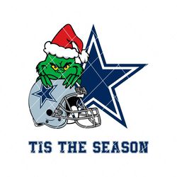 grinch cowboys tis the season svg