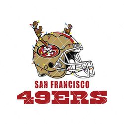 san francisco 49ers helmet deer antlers svg digital download